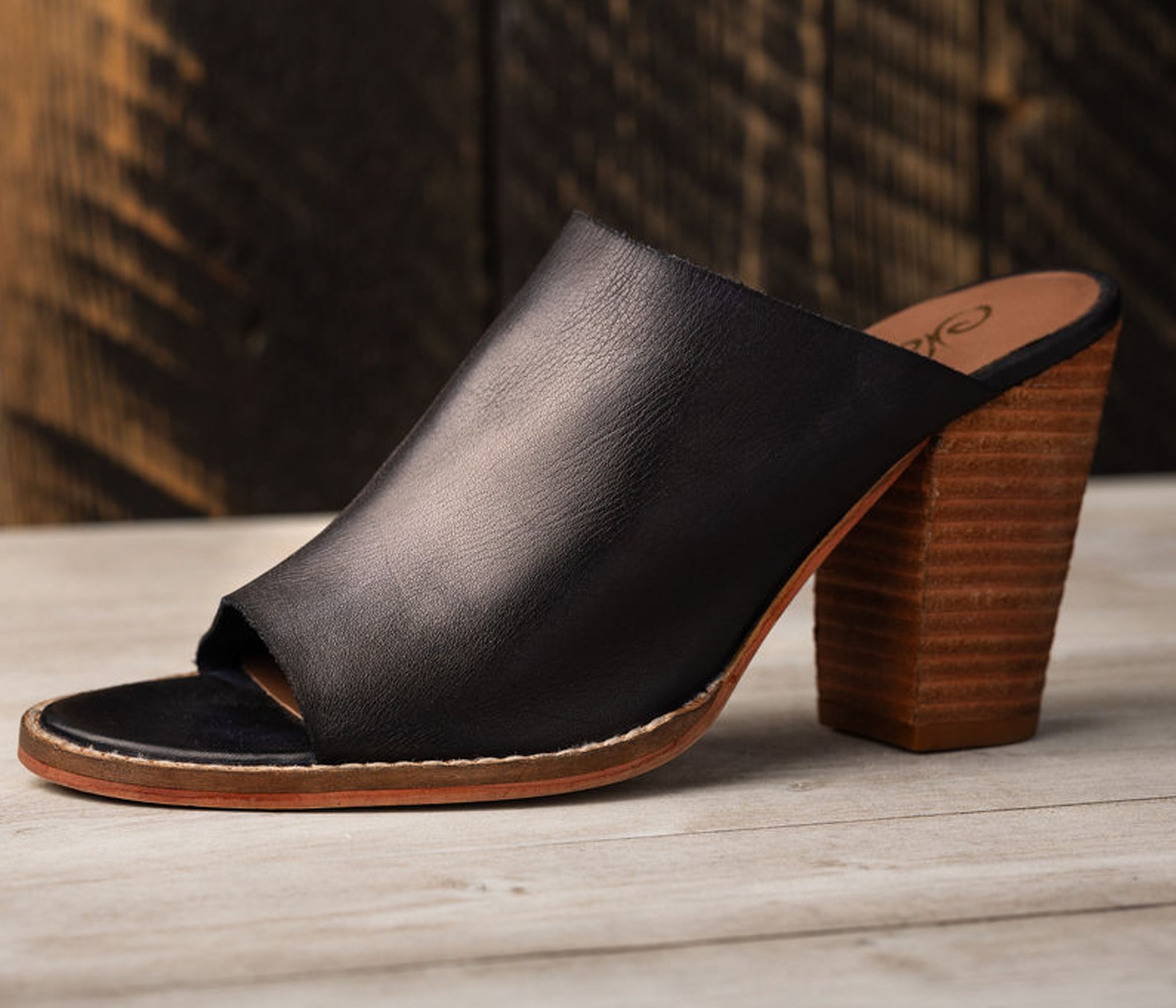 Hallie Heeled Sandal in Black - Charming Charlie