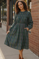 Cedar Lane Plaid Midi Dress - Charming Charlie