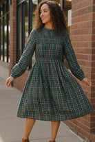 Cedar Lane Plaid Midi Dress - Charming Charlie