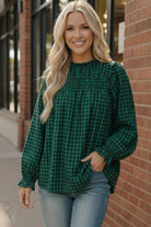 Wildwood Check Green Smock - Charming Charlie