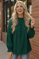 Wildwood Check Green Smock - Charming Charlie