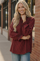 Wildwood Check Red Smock - Charming Charlie