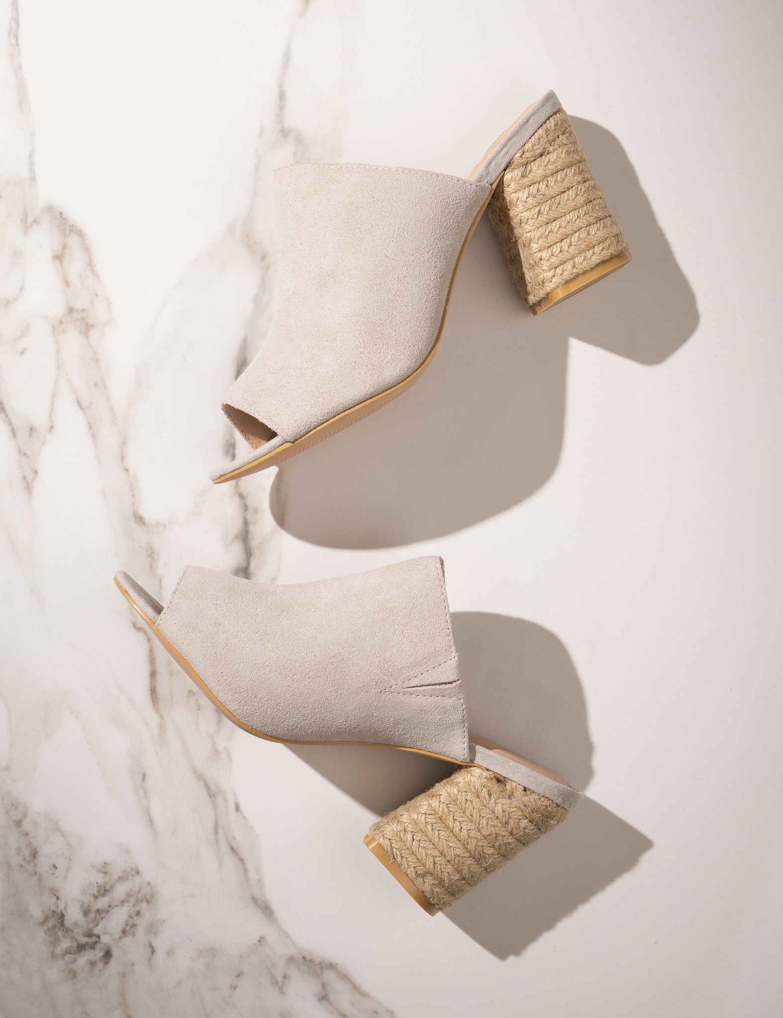 Helena Heeled Sandal in Ice Suede - Charming Charlie