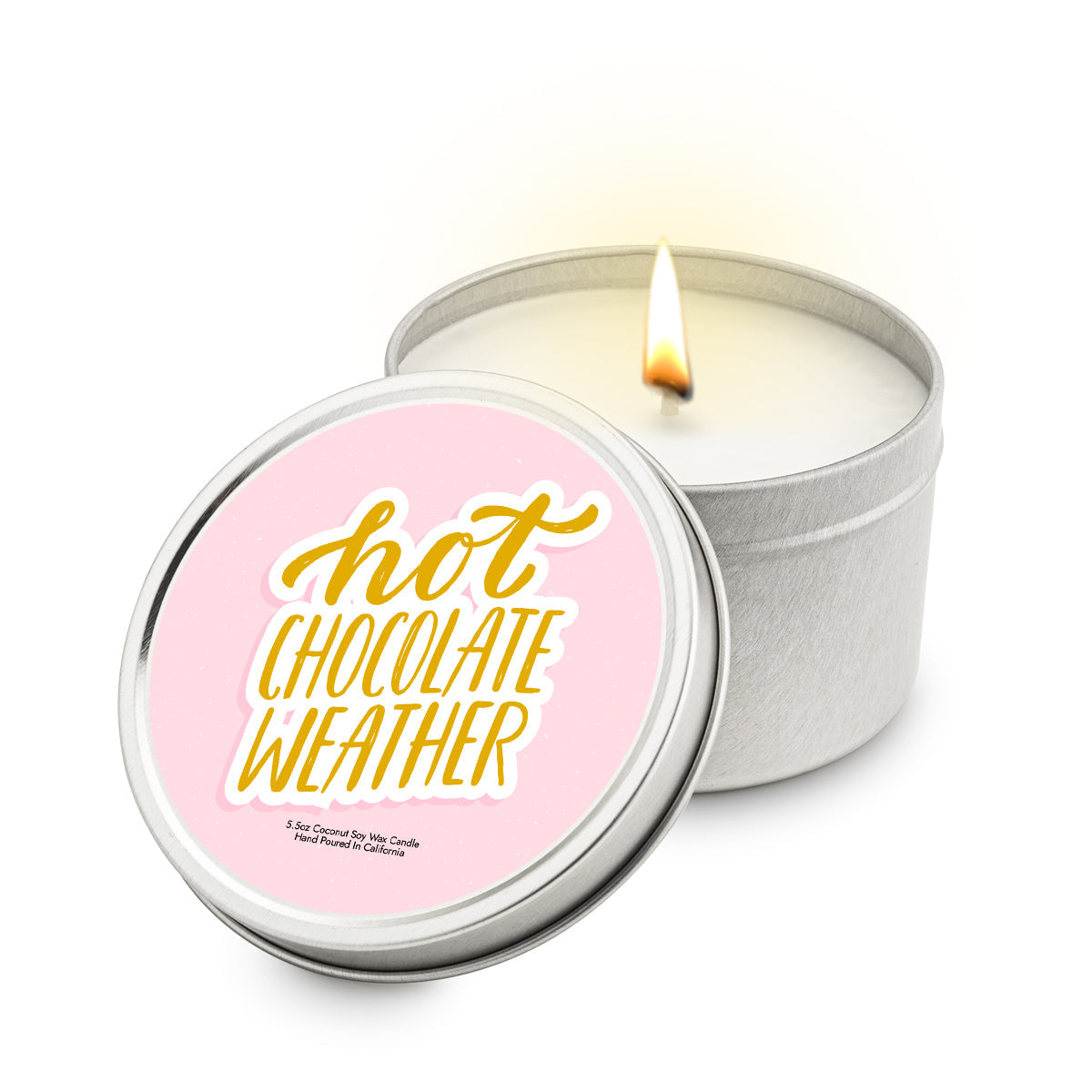 Hot Chocolate Weather 5.5 oz Soy Blend Travel Candle Tin - Charming Charlie