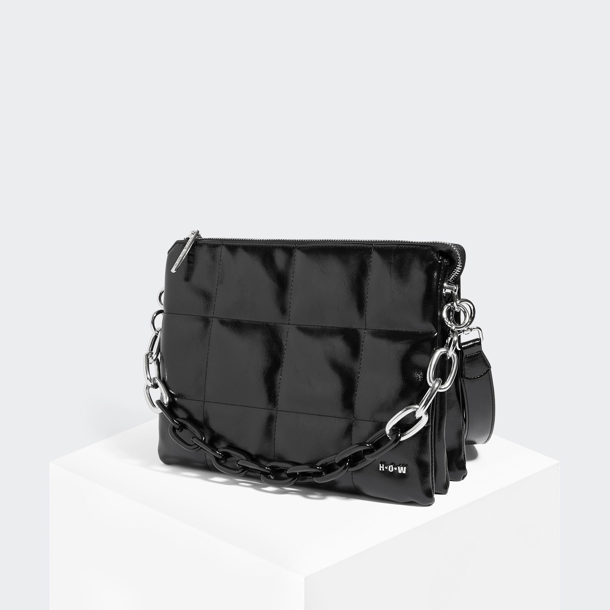 H.O.W. WE CLASS-IFY Shoulder   Black Sheen