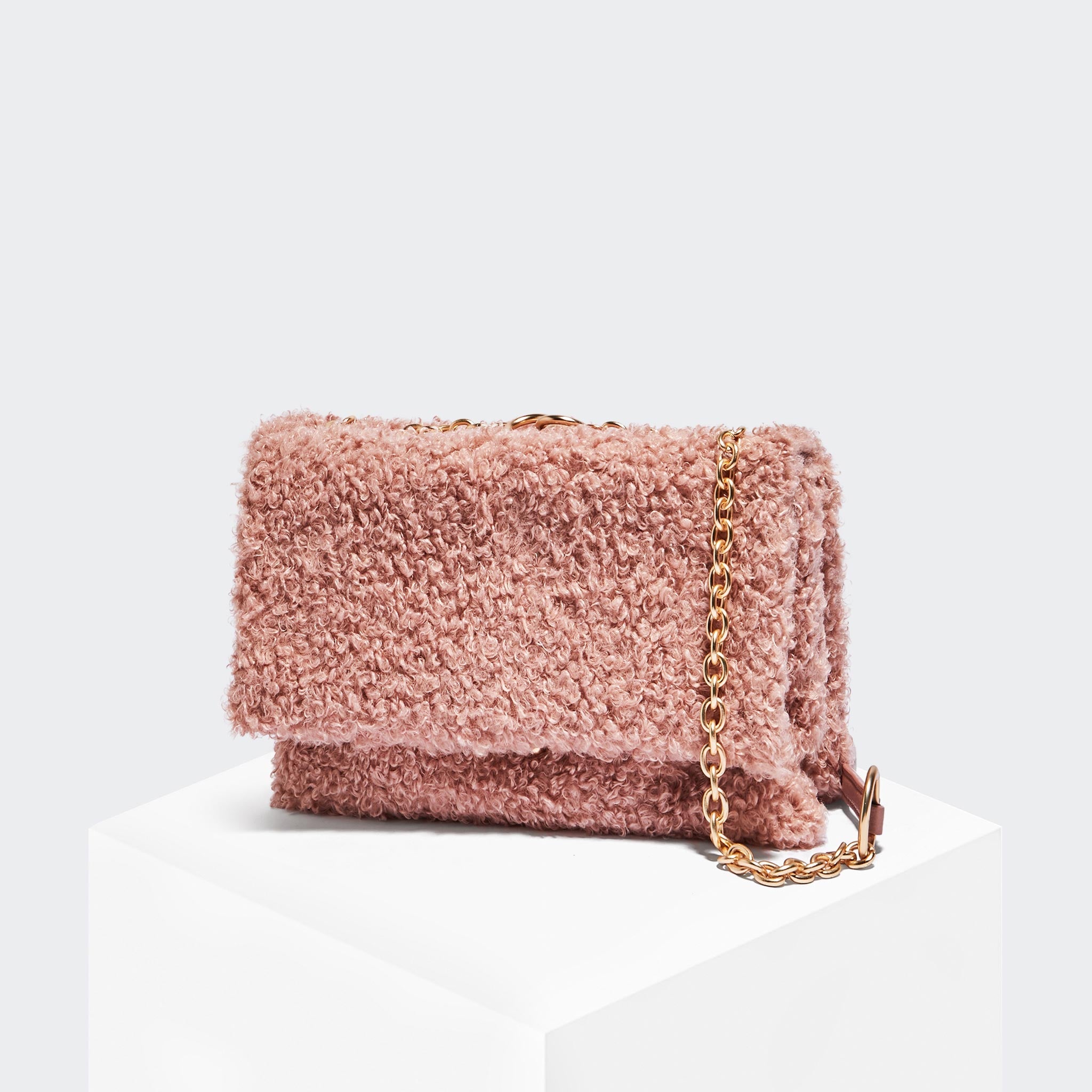 H.O.W.  WE STEP UP  Shoulder Bag Blush Fur