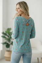 Mint To Be Floral Twist Top - Charming Charlie