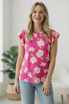 Flutter Into Spring Pink Floral Top - Charming Charlie