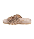 Intertwine Dual Woven Strap Slide in Champagne - Charming Charlie