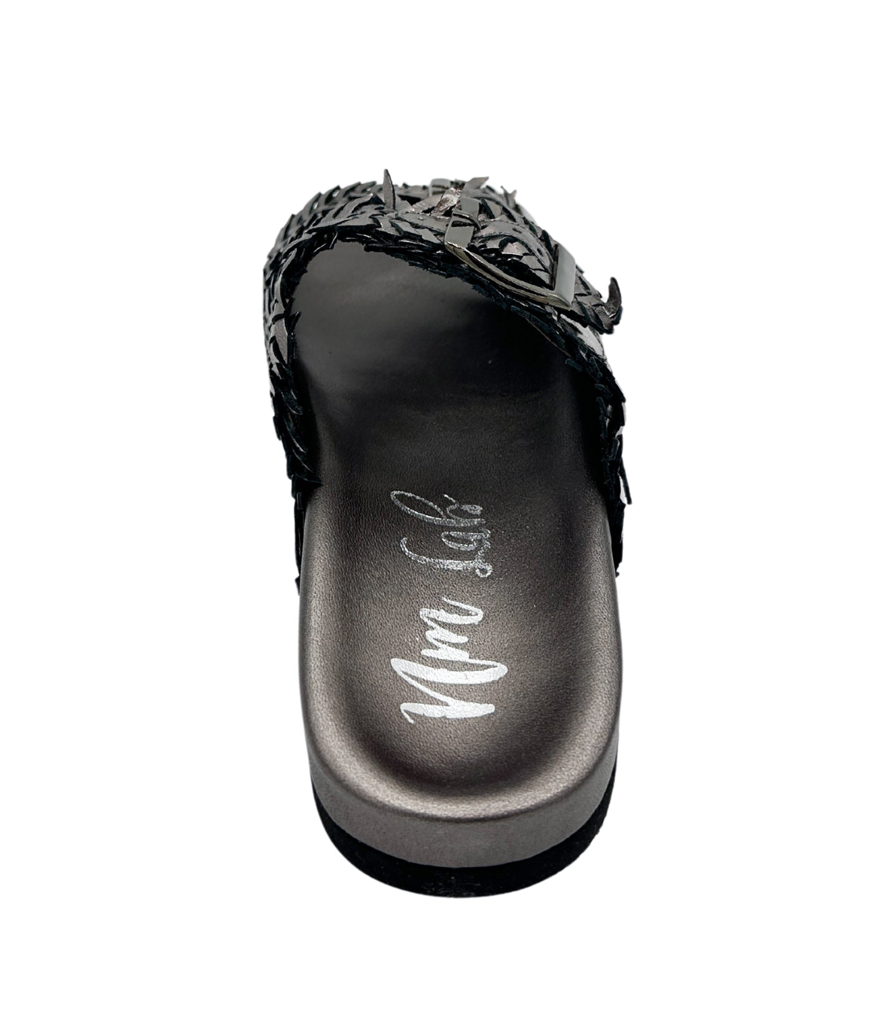 Intertwine Dual Woven Strap Slide in Pewter - Charming Charlie