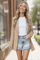 City Chic Taupe Blazer - Charming Charlie