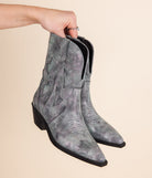 Jersey Metallic Boot in Blue - Charming Charlie