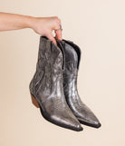 Jersey Metallic Boot in Silver - Charming Charlie