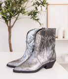 Jersey Metallic Boot in Silver - Charming Charlie