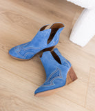 Journee Ankle Boots in Blue - Charming Charlie