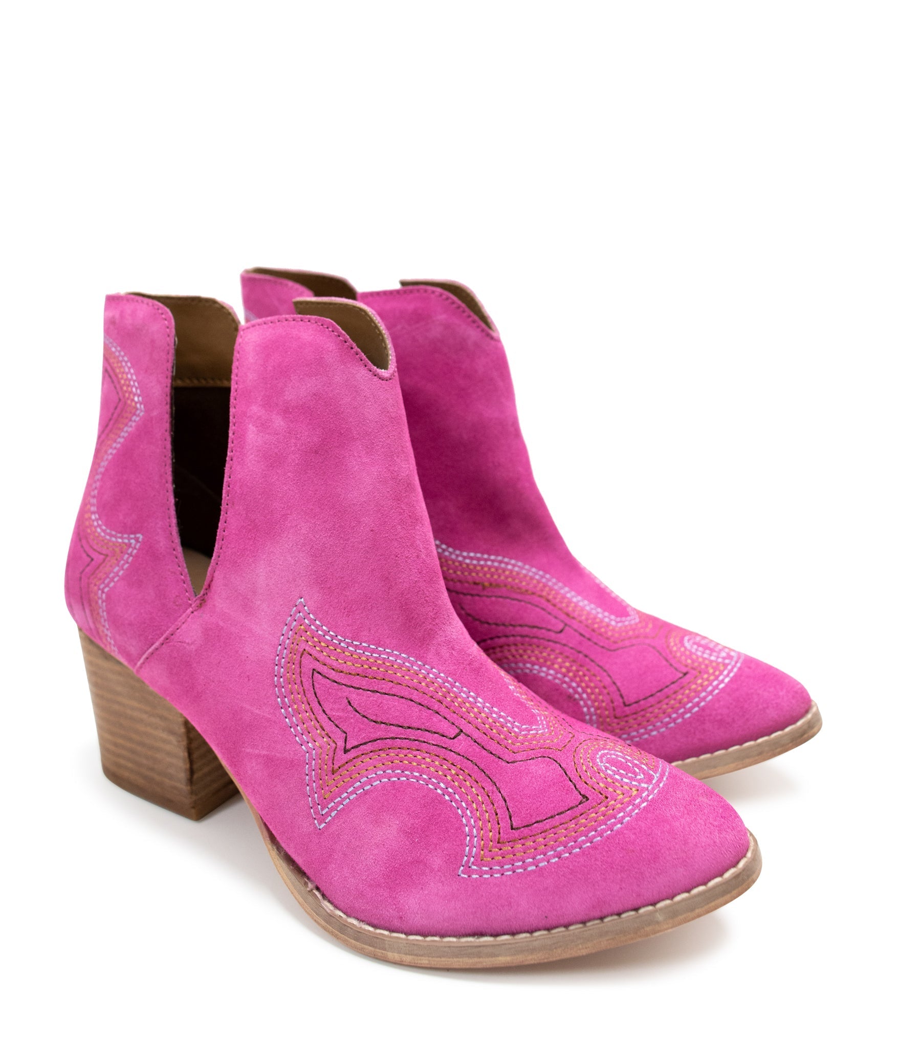 Journee Ankle Boots in Magenta - Charming Charlie