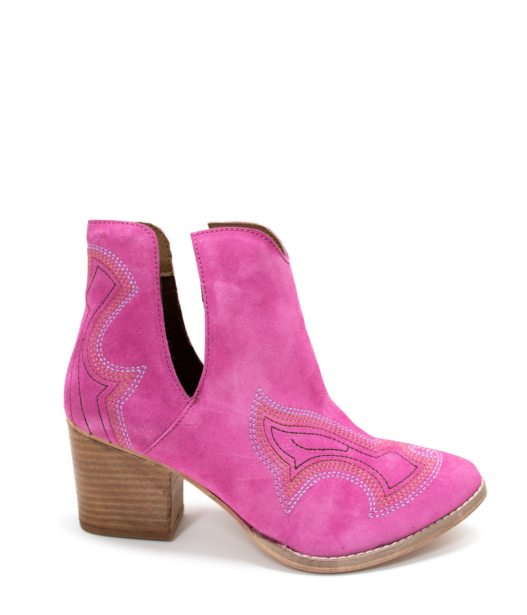Journee Ankle Boots in Magenta - Charming Charlie