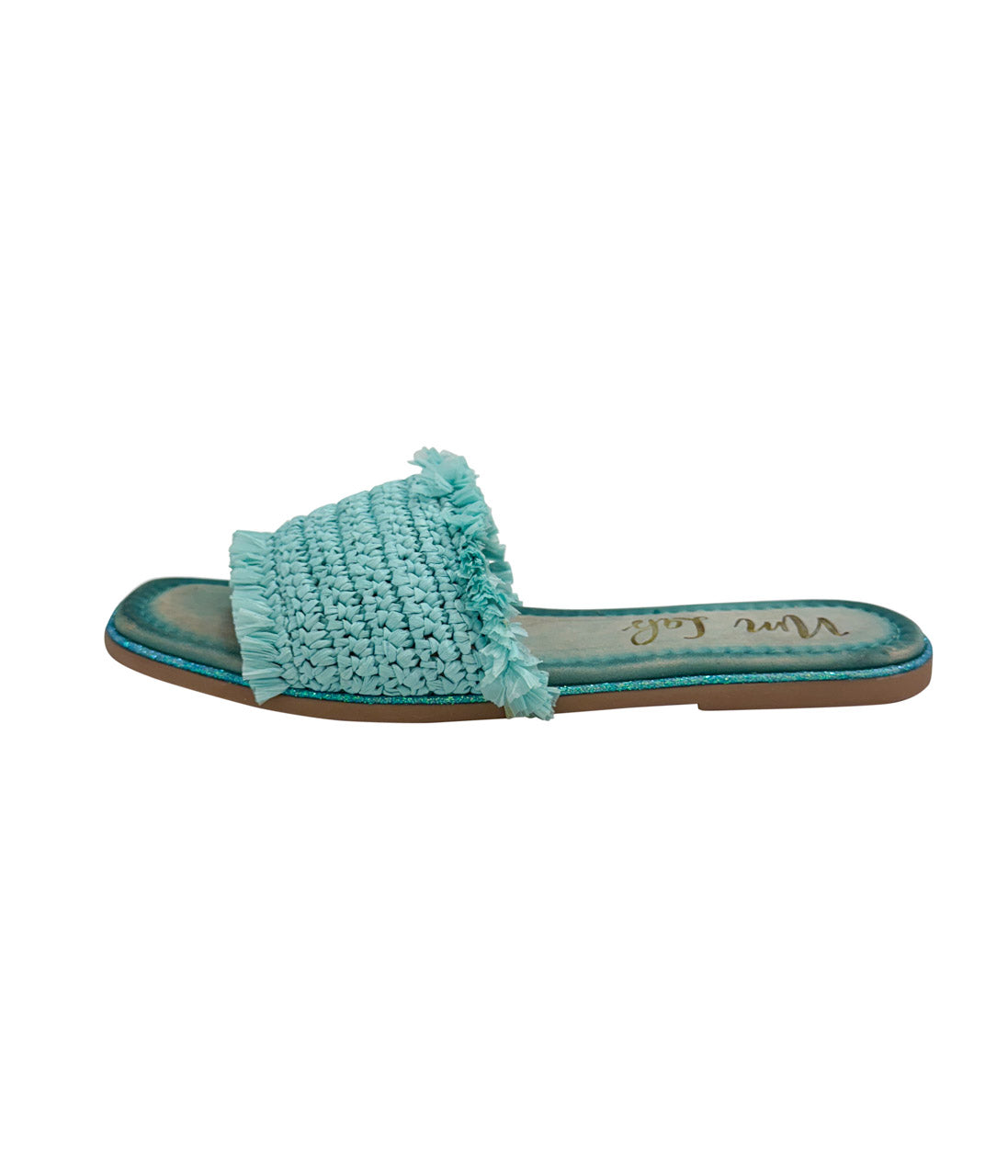 Juana Woven Sandals in Aqua Blue - Charming Charlie