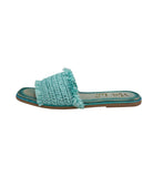 Juana Woven Sandals in Aqua Blue - Charming Charlie