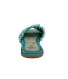 Juana Woven Sandals in Aqua Blue - Charming Charlie