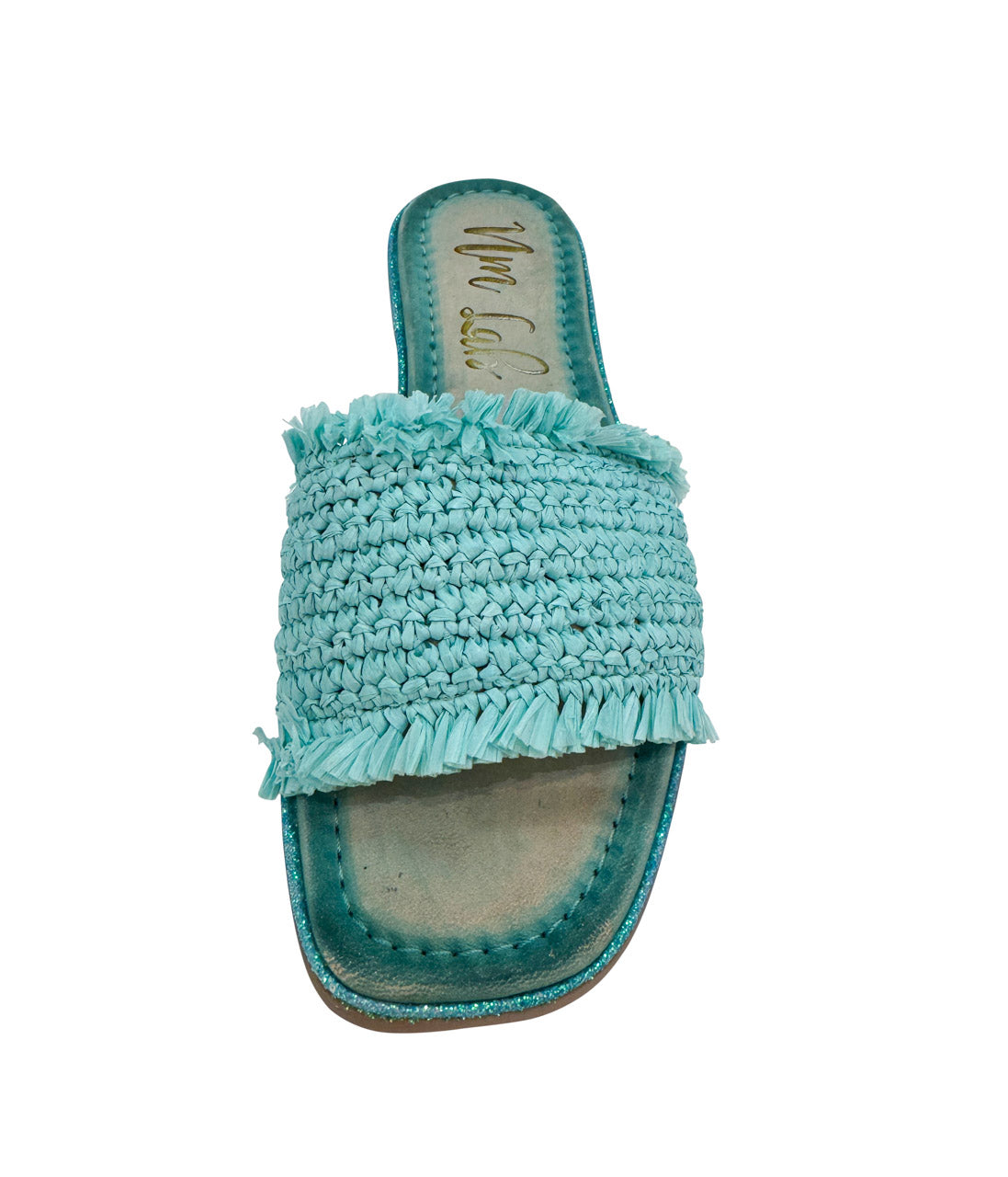Juana Woven Sandals in Aqua Blue - Charming Charlie