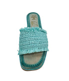 Juana Woven Sandals in Aqua Blue - Charming Charlie