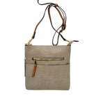 Kaylee Soft PU Vegan Leather 2 in 1 Tote Crossbody Bag - Beige - Crossbody Bags