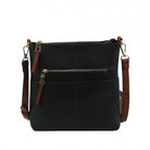 Black Vegan Zip Pocket Crossbody Bag Faux Leather Zip Pocket Crossbody Bag Zipper top closure, lined interior, adjustable strap, accessorize like the ultimate fashionista, small crossbody will be your new favorite accessory. Perfect Birthday Gift, Anniversary Gift, Thank you Gift, Just Because Gift, Everyday Day to Night Bag