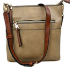 Kaylee Soft PU Vegan Leather 2 in 1 Tote Crossbody Bag - Bronze - Crossbody Bags