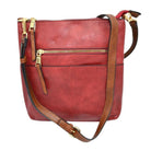 Kaylee Soft PU Vegan Leather 2 in 1 Tote Crossbody Bag - Burgundy - Crossbody Bags