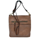 Kaylee Soft PU Vegan Leather 2 in 1 Tote Crossbody Bag - Dark Blush - Crossbody Bags