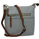Kaylee Soft PU Vegan Leather 2 in 1 Tote Crossbody Bag - Light Gray - Crossbody Bags