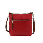 Red Vegan Zip Pocket Crossbody Bag Faux Leather Zip Pocket Crossbody Bag Zipper top closure, lined interior, adjustable strap, accessorize like the ultimate fashionista, small crossbody will be your new favorite accessory. Perfect Birthday Gift, Anniversary Gift, Thank you Gift, Just Because Gift, Everyday Day to Night Bag