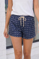 Starry Days Navy Drawstring Shorts - Charming Charlie