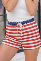 Stars and Stripes Drawstring Shorts - Charming Charlie