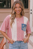 Stars and Stripes Eyelet Pocket Top - Charming Charlie