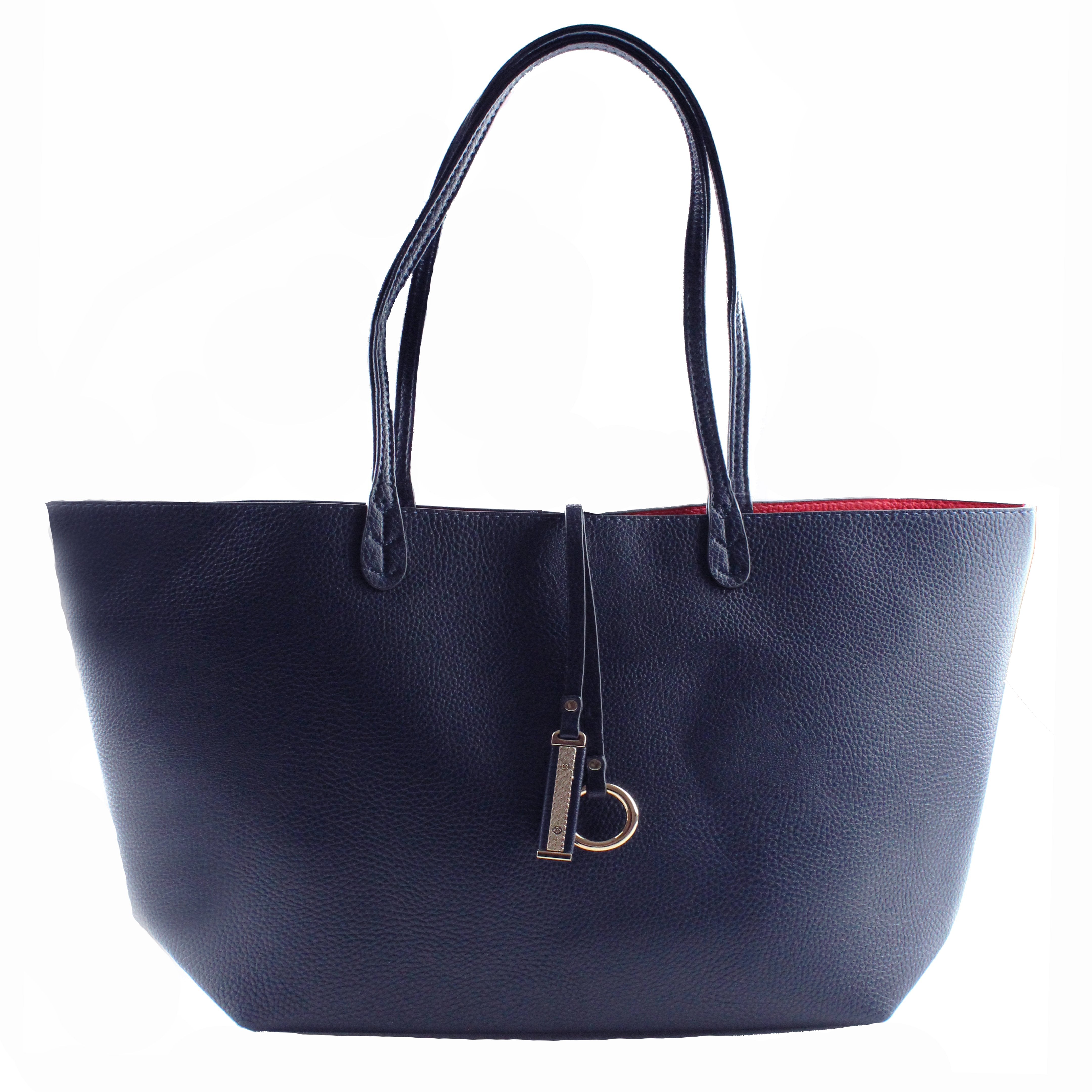 Reversible Supersoft Vegan Leather Tote Handbag flips inside-out, a roomy main compartment, inside pouch w/strap,  multiplies your styling options & keeps you organized on the go. Soft structured base can carry everything you need & become your favorite bag of all times. Chic & reliable, great gift for any occasion. 
