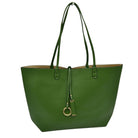 Kendra Reversible Supersoft Vegan Leather Tote Handbag - Green/Gold - Tote Bag