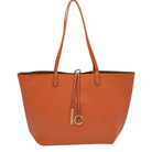 Kendra Reversible Supersoft Vegan Leather Tote Handbag - Orange/Brown - Tote Bag