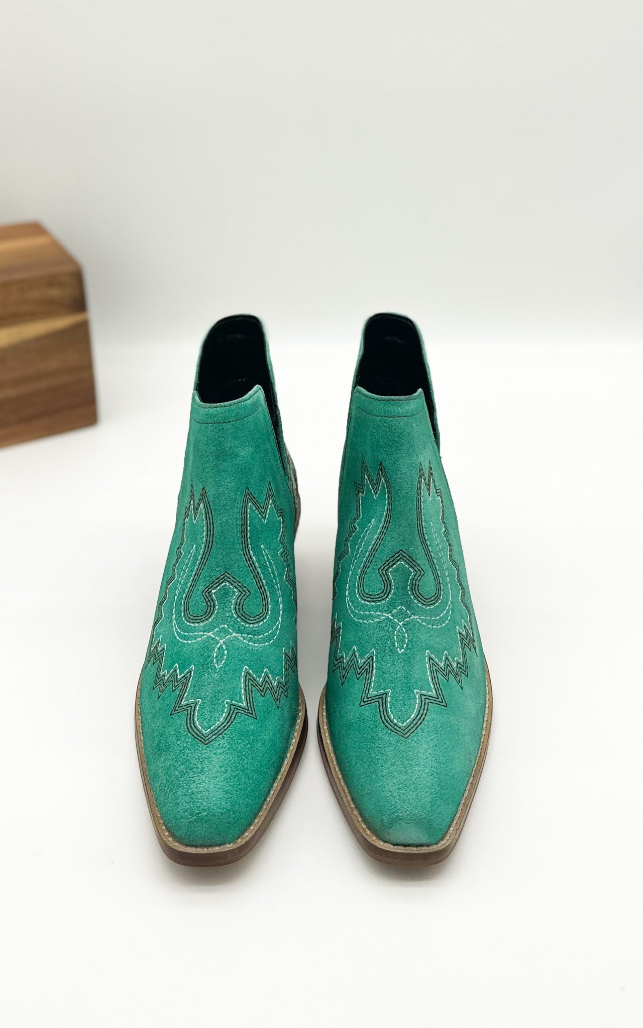 Kickin' Booties in Turquoise Suede - Charming Charlie