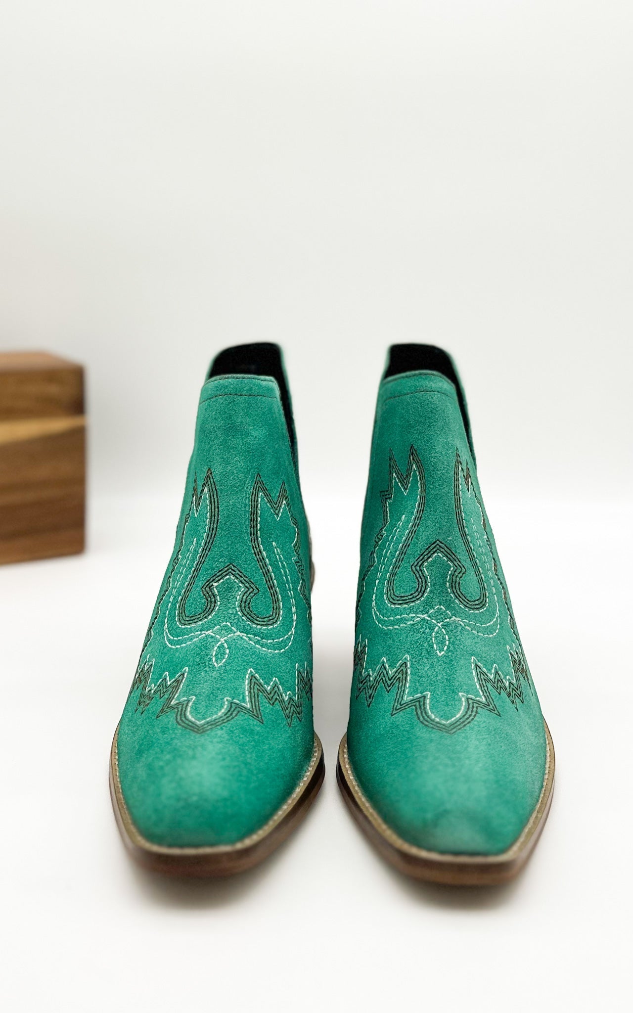 Kickin' Booties in Turquoise Suede - Charming Charlie