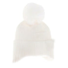Ivory KIDS Ear Flap Pom C.C Beanie combines functional design with comfort to protect children from cold weather. Featuring extended ear flaps for added warmth and a soft pom-pom detail, this beanie is crafted from high-quality materials that provide insulation without sacrificing breathability. Its secure fit ensures it stays in place during active play, making it a reliable accessory for winter outings. 