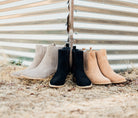 Leonor Suede Ankle Boot in Black - Charming Charlie