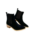 Leonor Suede Ankle Boot in Black - Charming Charlie