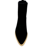 Leonor Suede Ankle Boot in Black - Charming Charlie