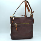 Women’s Kaylee Soft PU Vegan Leather 2 in 1 Tote Crossbody Bag - Wine - Crossbody Bags