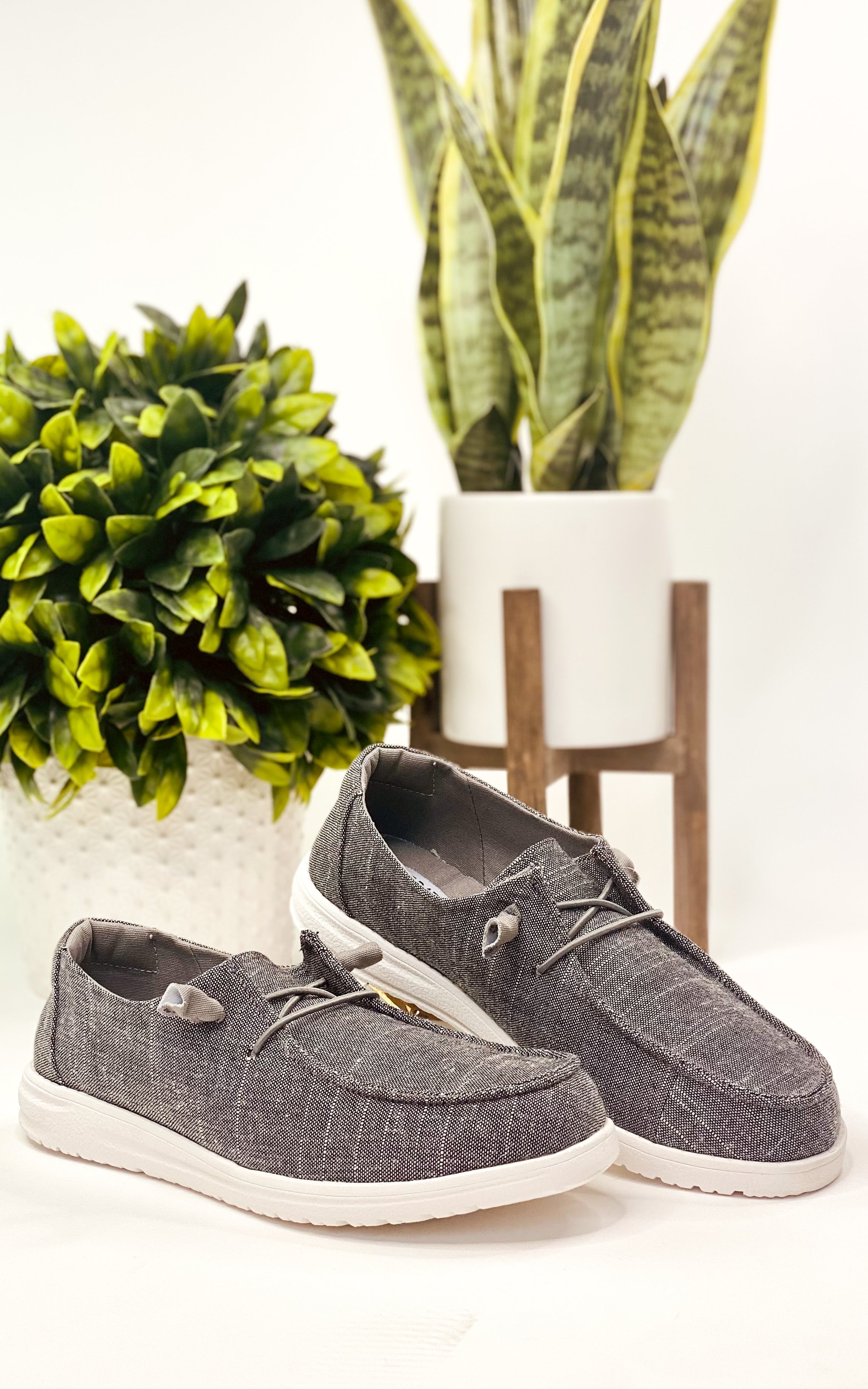 Maco Sneaker in Charcoal - Charming Charlie