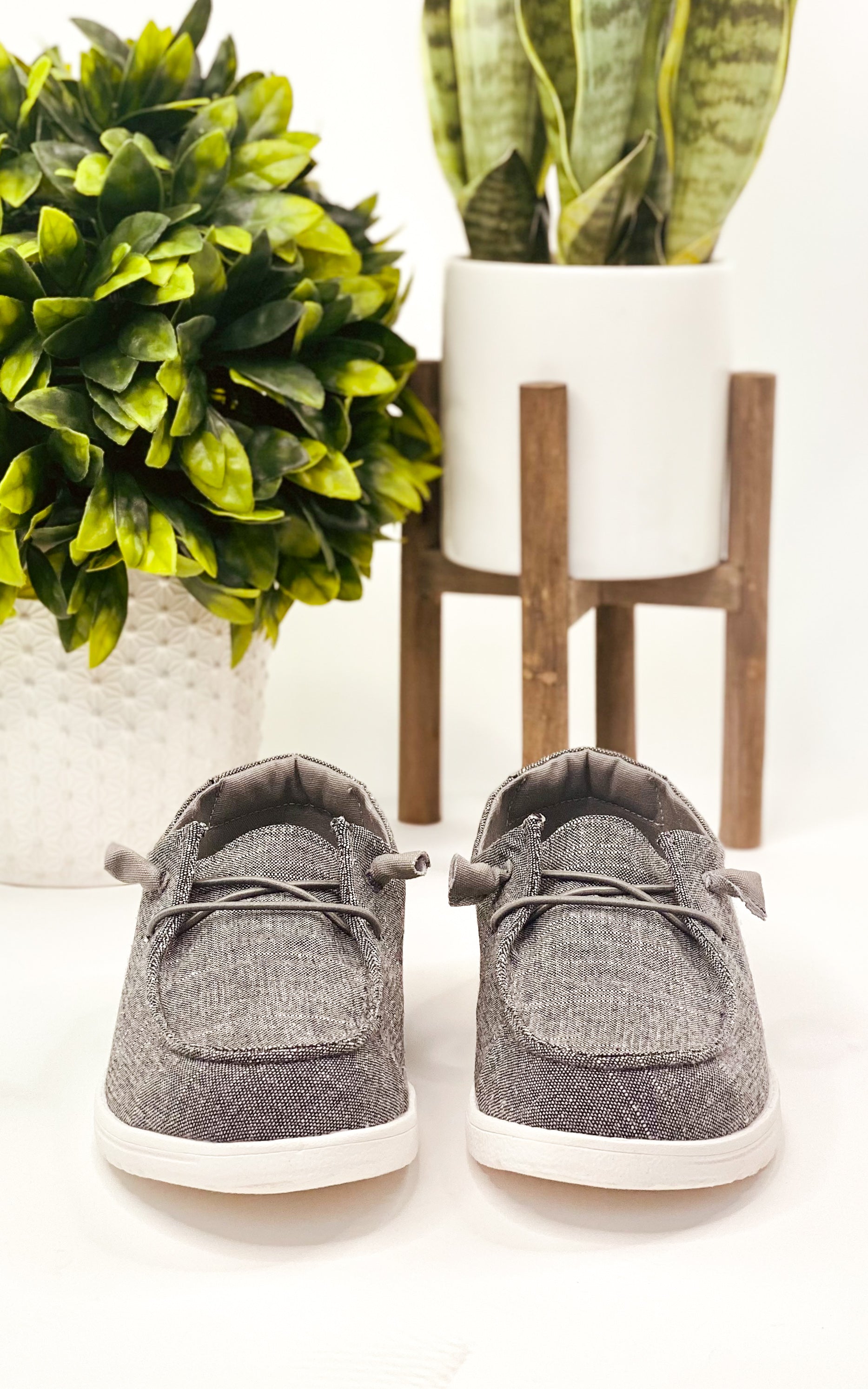 Maco Sneaker in Charcoal - Charming Charlie