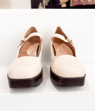 Matilda Platform Heel in Bone - Charming Charlie