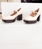 Matilda Platform Heel in Bone - Charming Charlie